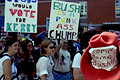 united for peace & justice march, 7th avenue, nyc, august 2004