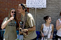 united for peace & justice march, 7th avenue, nyc, august 2004