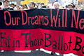 united for peace & justice march, 7th avenue, nyc, august 2004