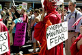 united for peace & justice march, 7th avenue, nyc, august 2004