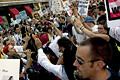 united for peace & justice march, 7th avenue, nyc, august 2004