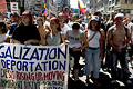 united for peace & justice march, 7th avenue, nyc, august 2004